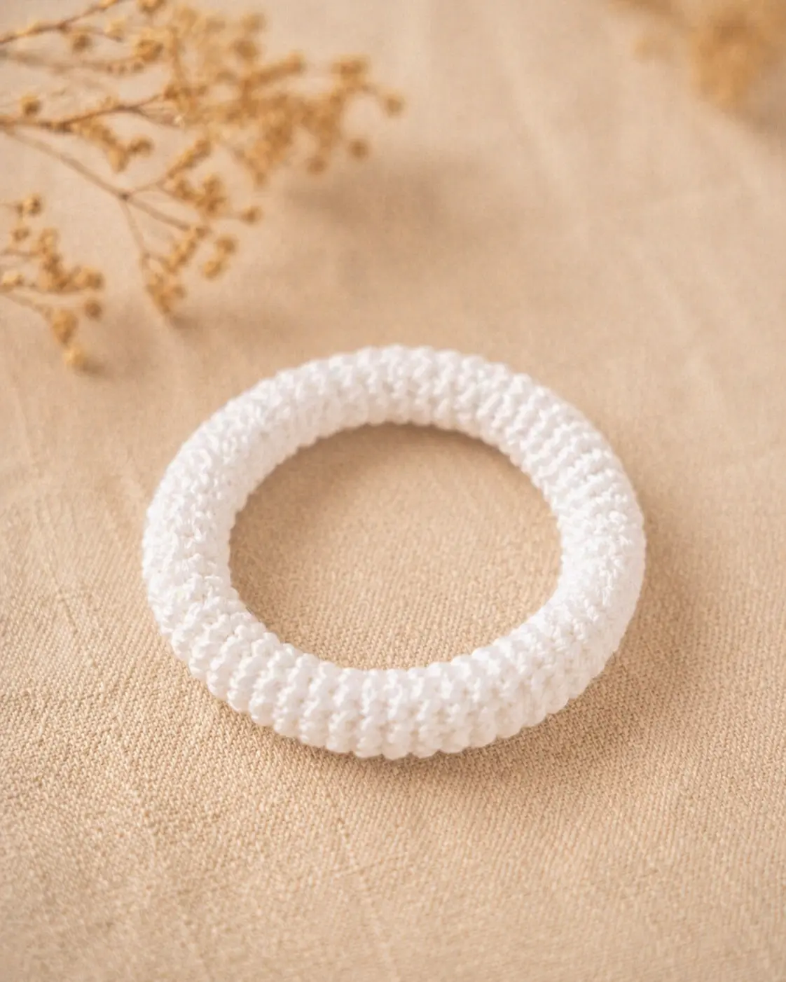 Bracelet en coton blanc