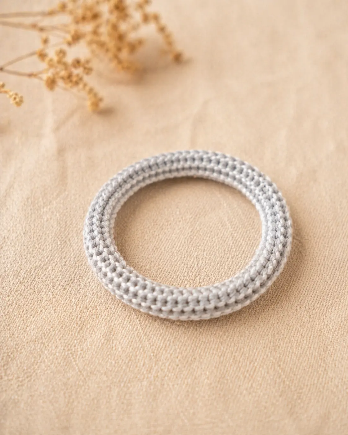 Bracelet en coton gris