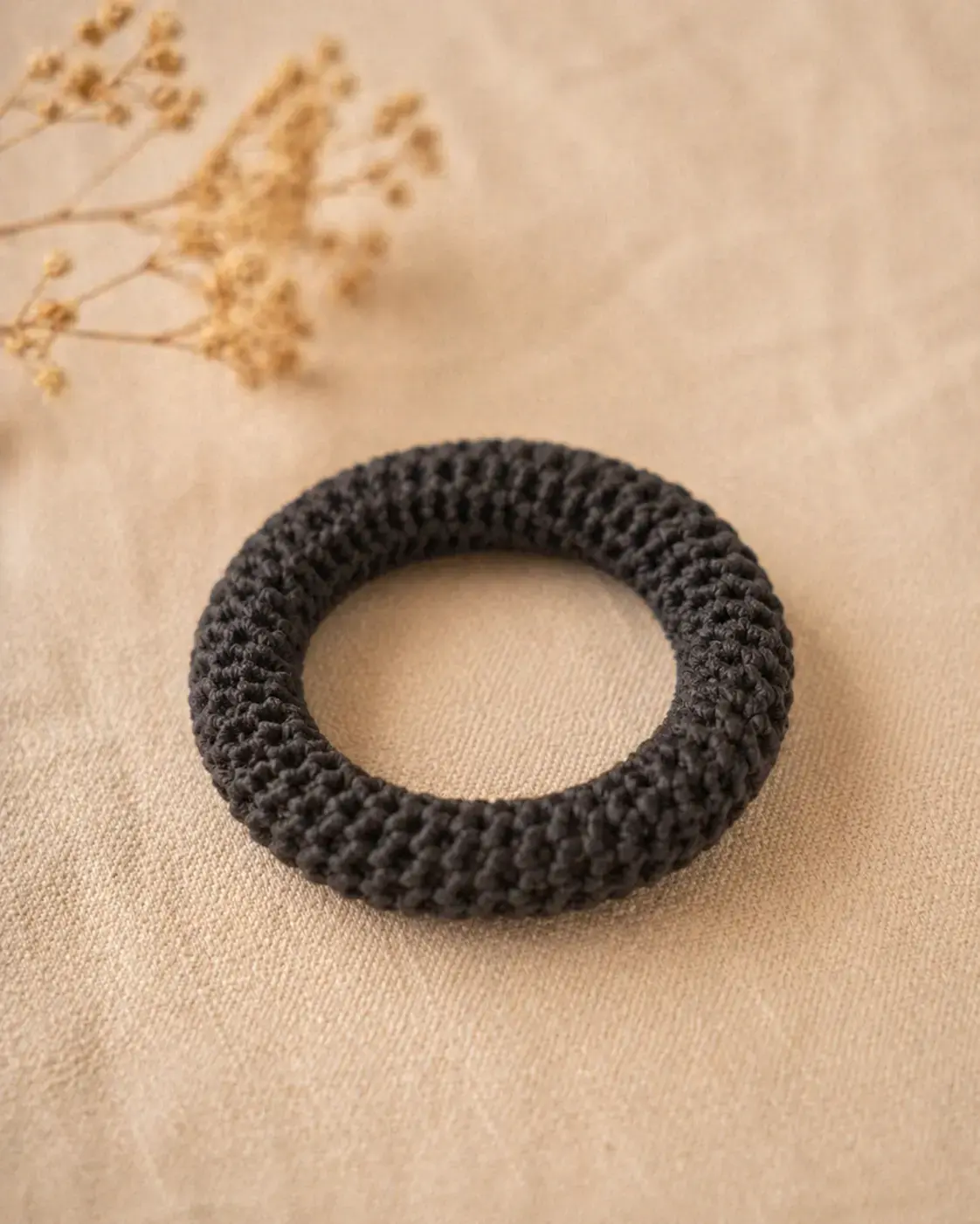 Bracelet en coton noir