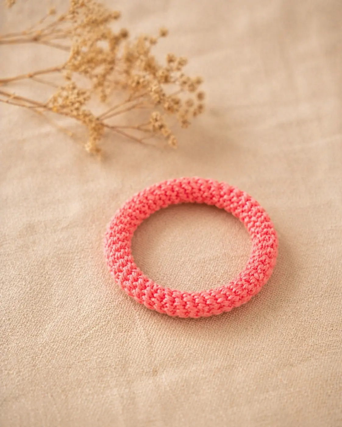 Bracelet en coton rose