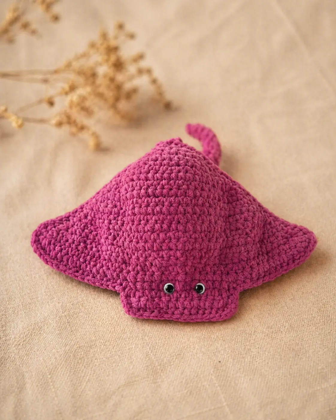 Doudou raie rose