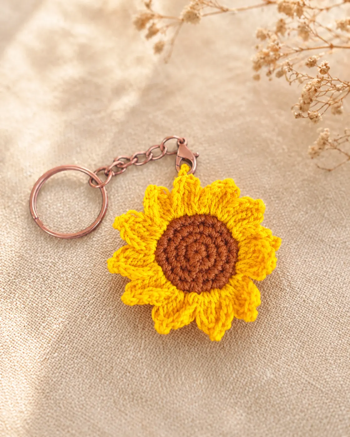 Porte-clés tournesol